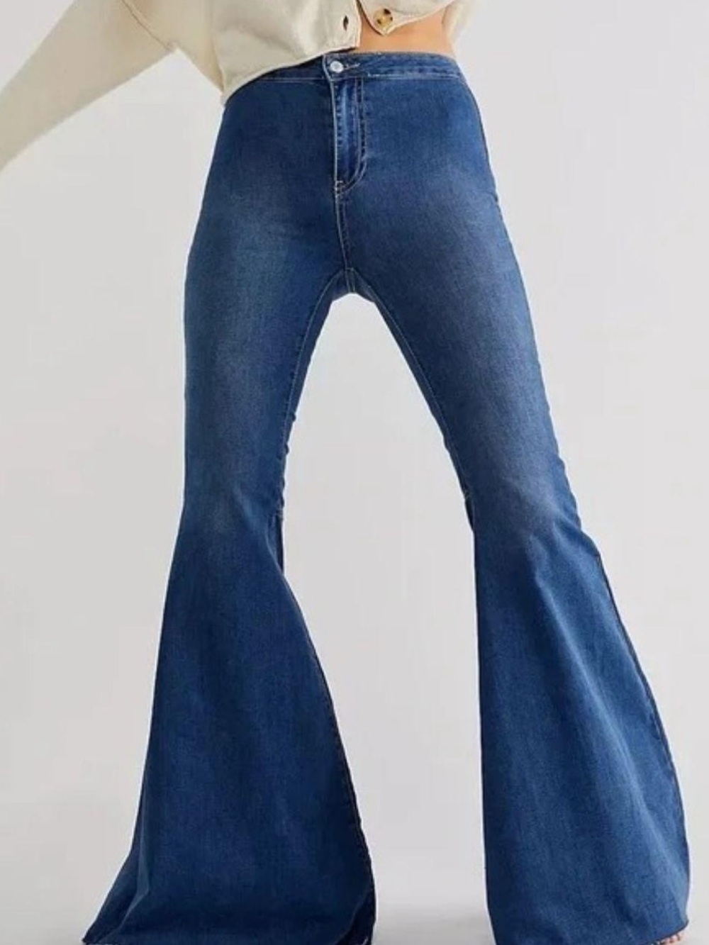 Free People We The Free Just Float on Flare Jeans in Waterfall size 26